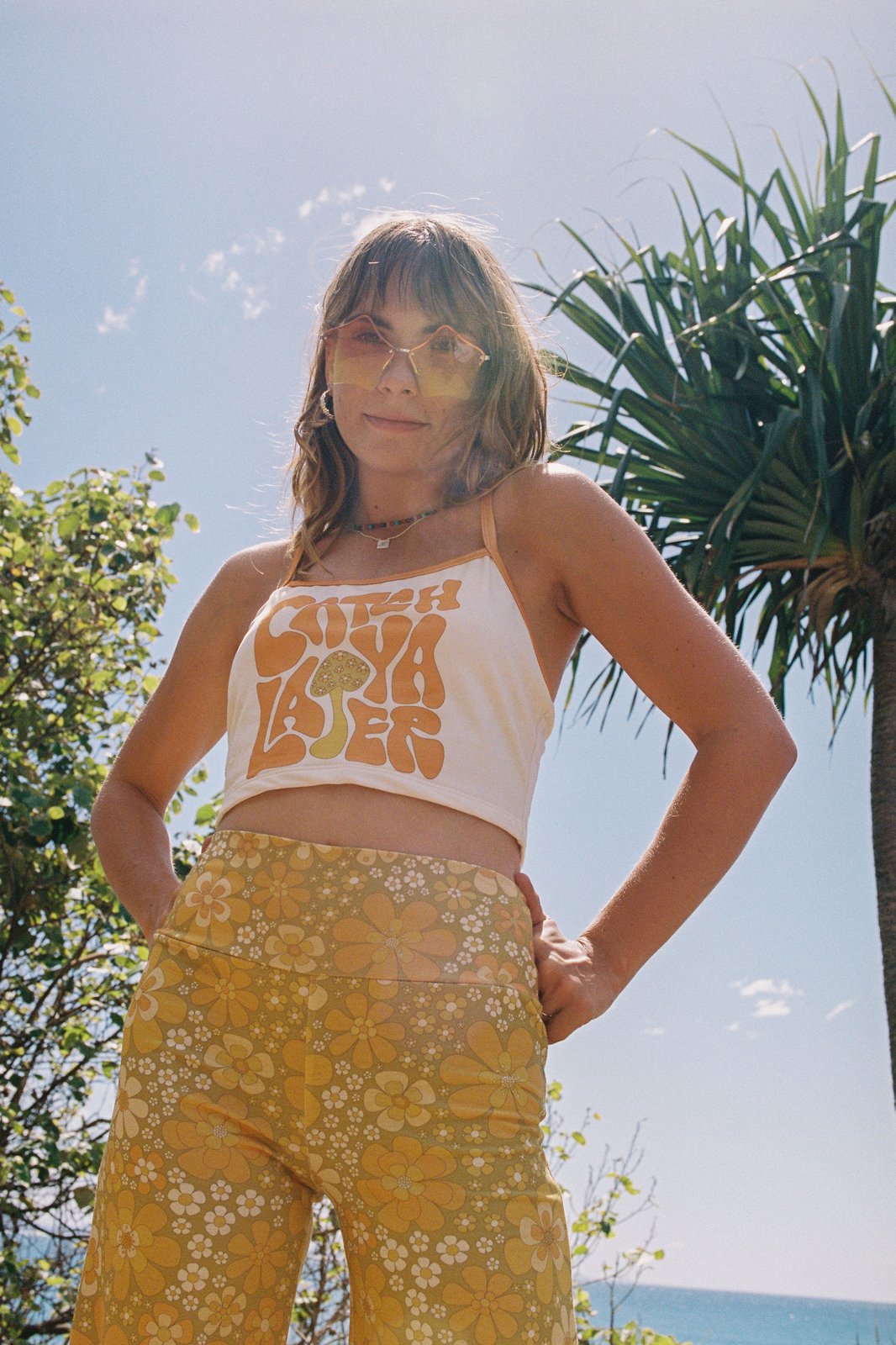 70's Catch you later crop XS ready to ship | YESTERDAY PEOPLE